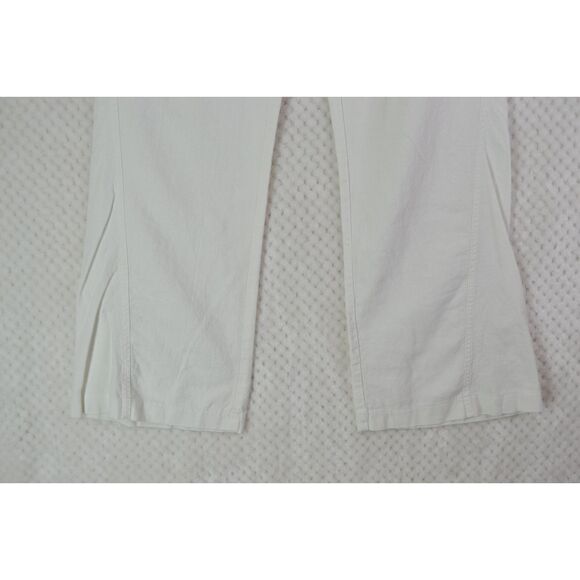 Roxy Oceanside Women's Medium White Linen Blend Beach Pants - Picture 3 of 16